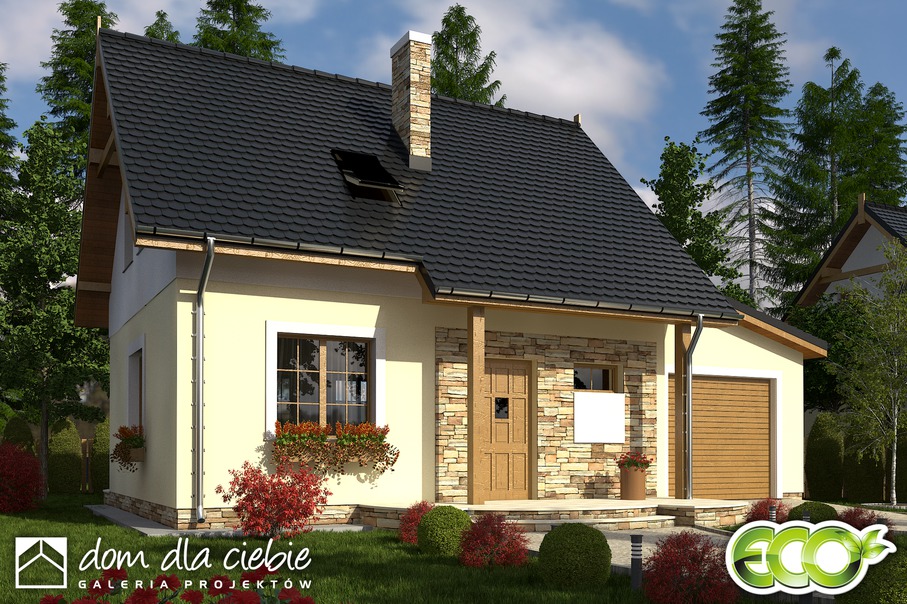 budowa domu Emilka z garażem 1-st. [A] - New-House
