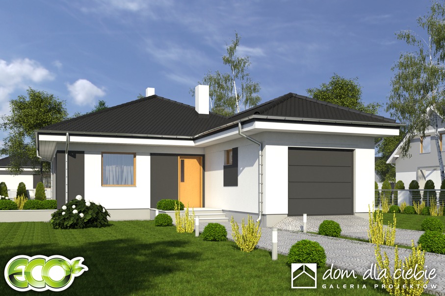 budowa domu Bogna II z garażem 1-st. [A] (odbicie lustrzane) - New-House