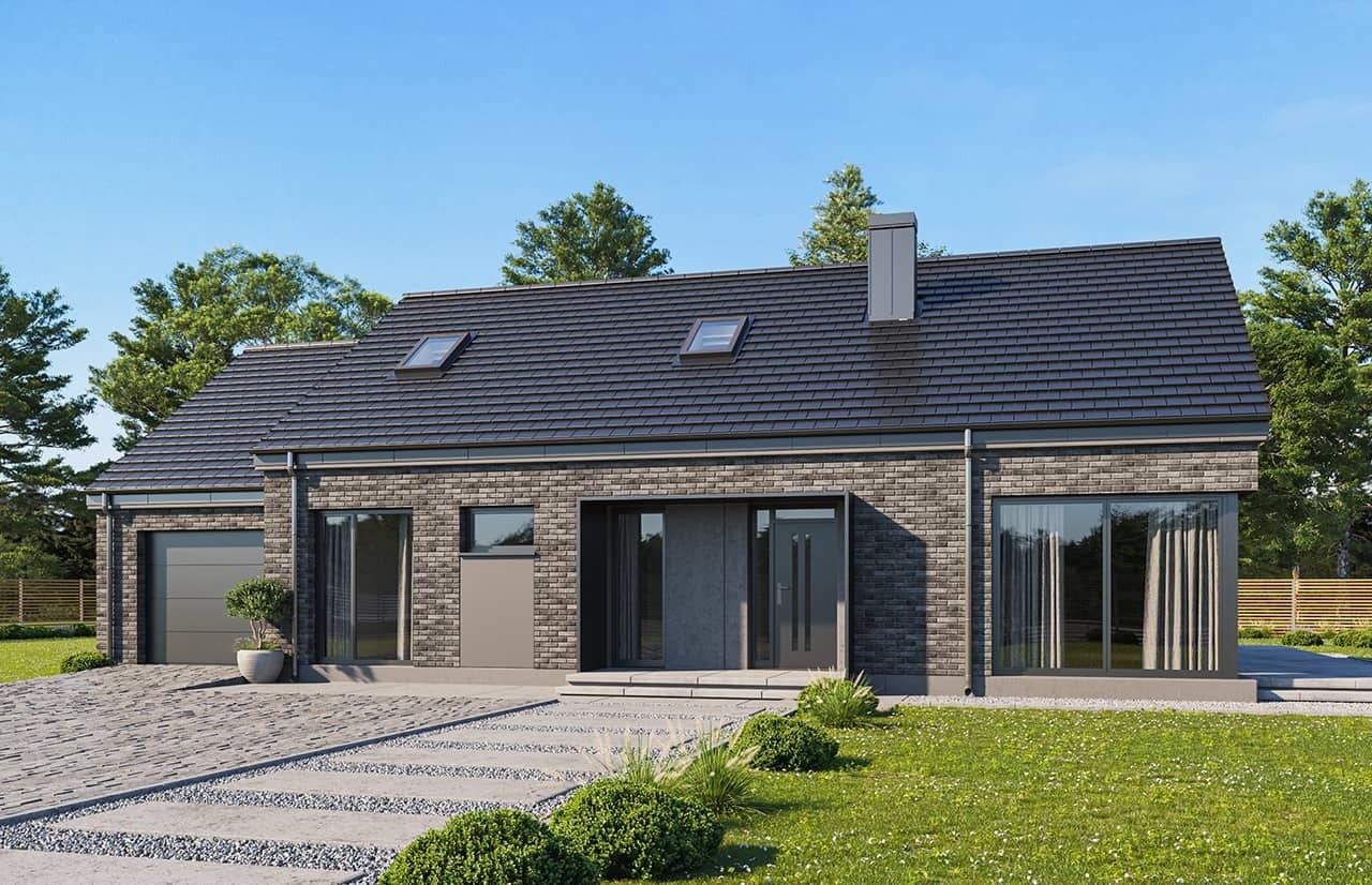 budowa domu Wymarzony 9 wariant B (odbicie lustrzane) - New-House