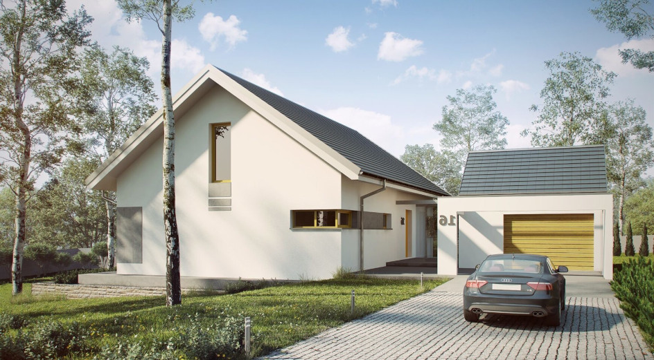 Budowa domu eko Typowy 14 (odbicie lustrzane) z New-House