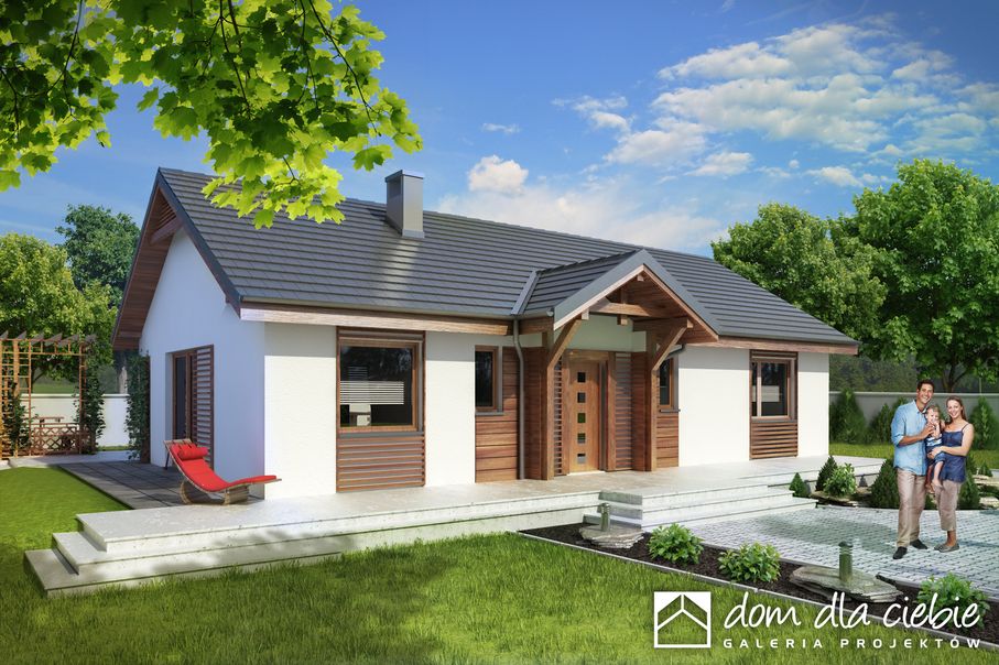budowa domu Filipek II bez garażu [B] (odbicie lustrzane) - New-House