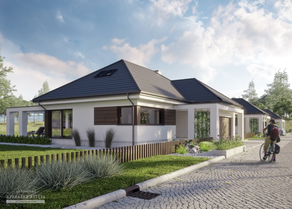 Budowa domu LK&1332 (odbicie lustrzane) z New-House