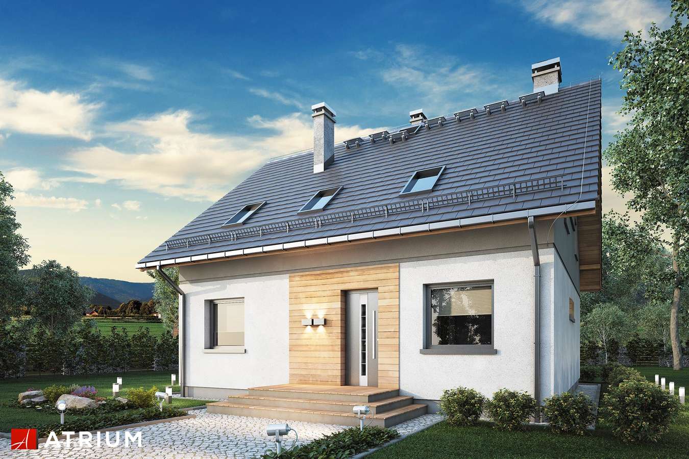 budowa domu Perfekt II odbicie lustrzane - New- House