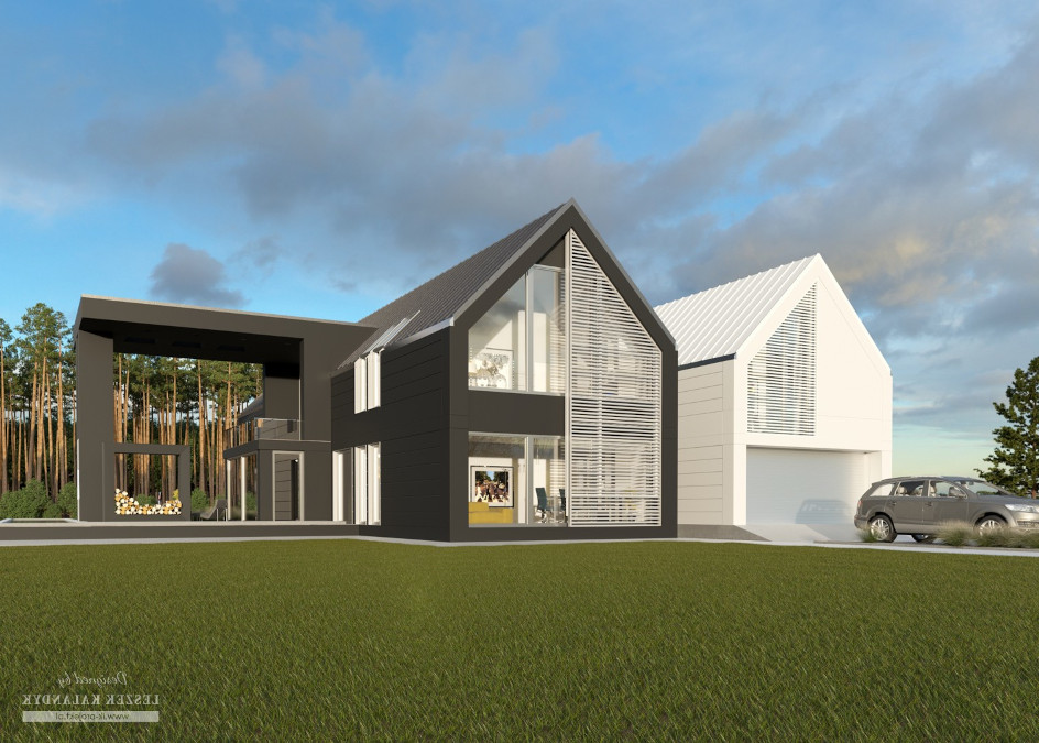 Budowa domu LK&1267 (odbicie lustrzane) z New-House