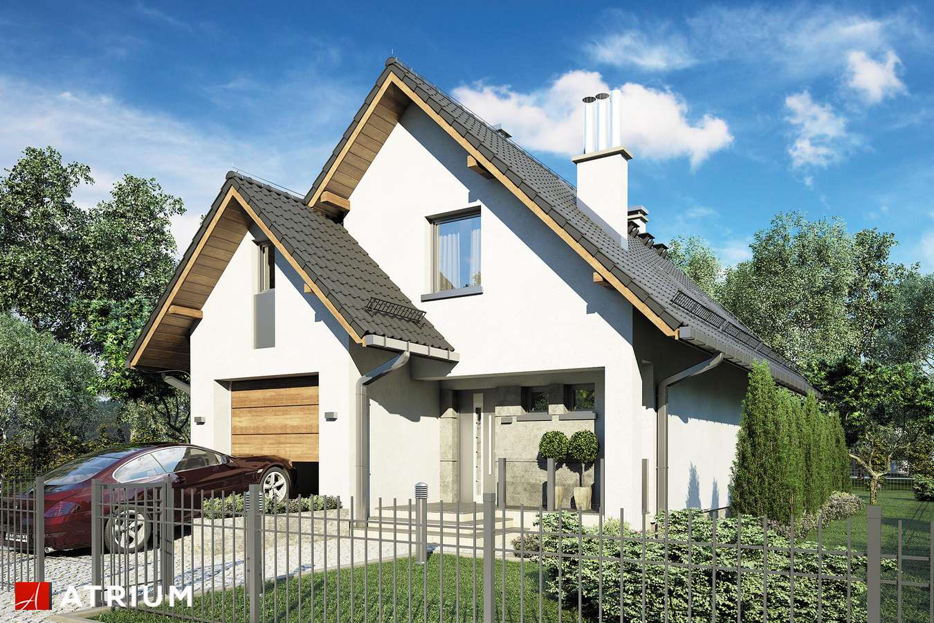 budowa domu Jawor III odbicie lustrzane - New- House