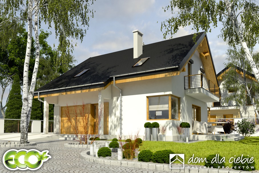 budowa domu Nowinka IV z garażem 1-st. [A] (odbicie lustrzane) - New-House