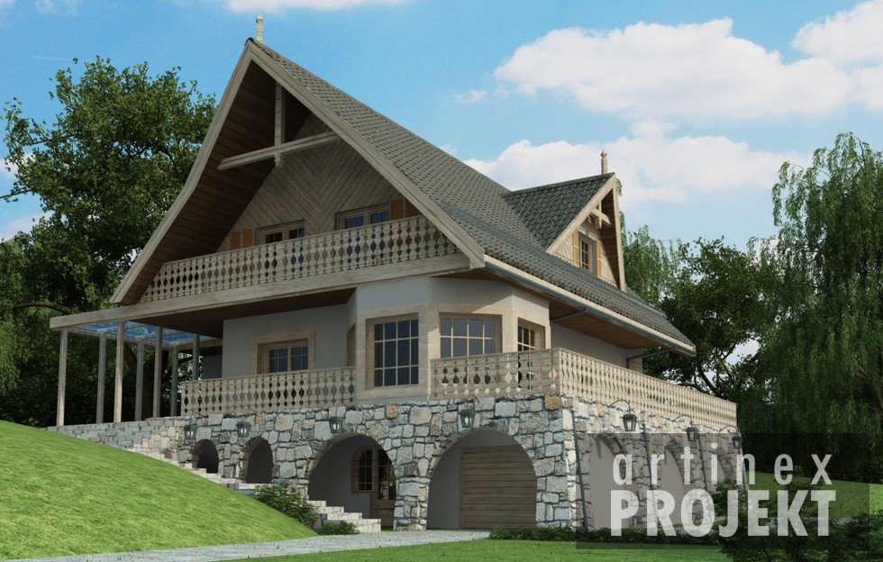 budowa domu - D195 - Halny (odbicie lustrzane) - New-House