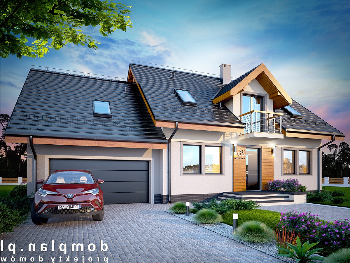 budowa domu KARMELITA MODERN 2M (Odbicie lustrzane) - New-House