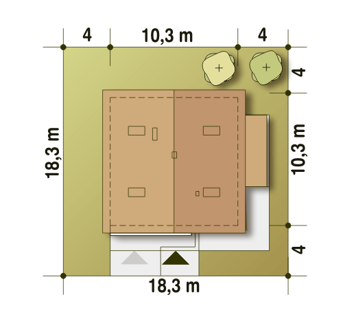 Nowinka II z garażem 1-st. [A] (odbicie lustrzane) - miniatura 11