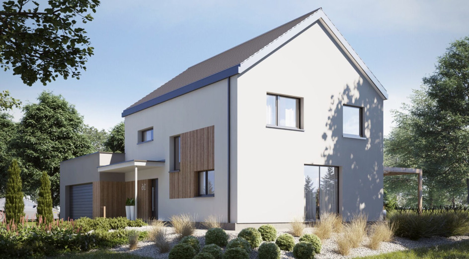 Budowa domu eko Typowy 31a (odbicie lustrzane) z New-House