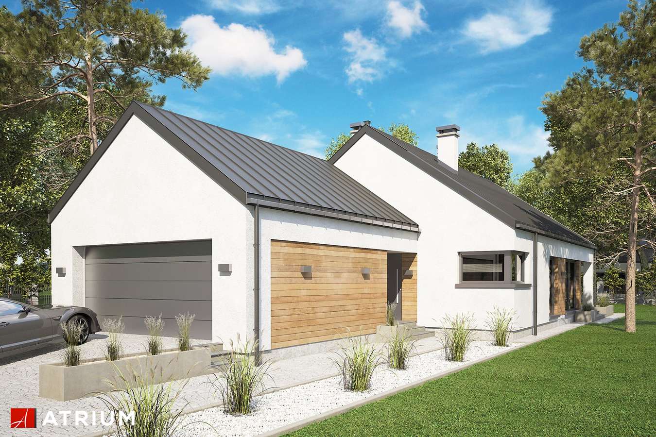 budowa domu Pelikan Slim VII Bis odbicie lustrzane - New-House