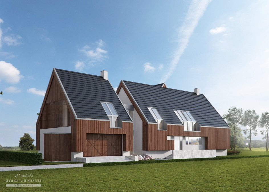Budowa domu LK&1196 (odbicie lustrzane) z New-House