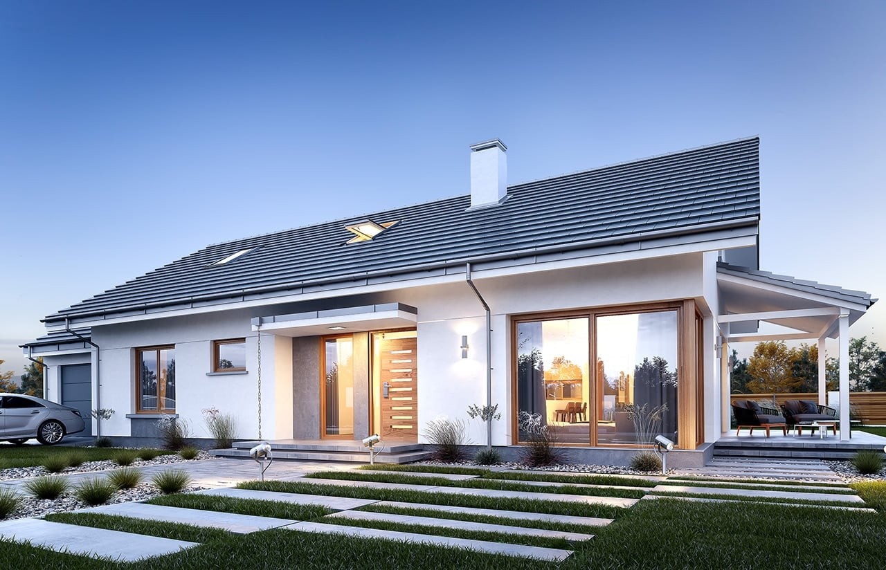 budowa domu - Wymarzony 7 (odbicie lustrzane) - New-House