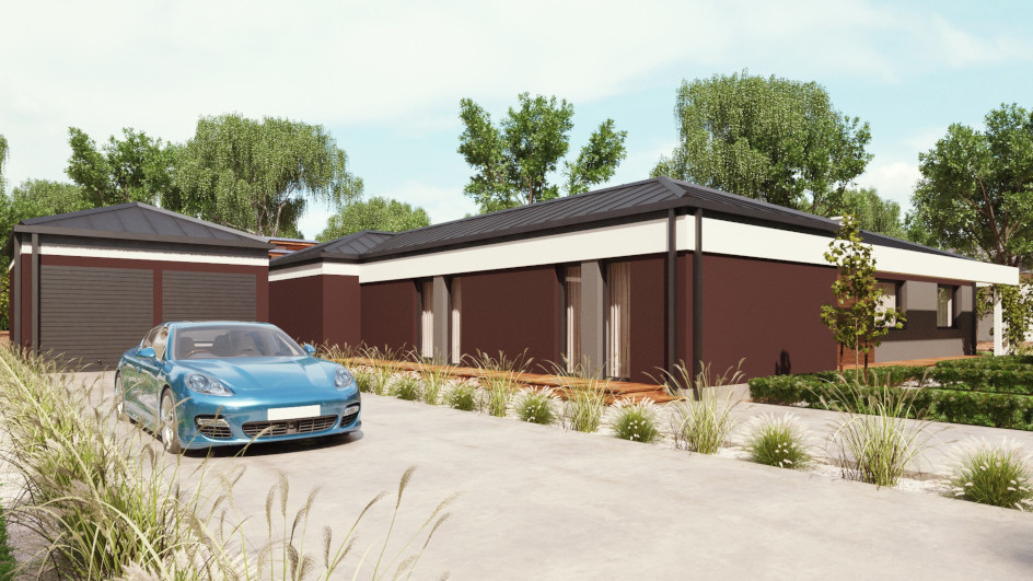 Budowa domu uA51 (odbicie lustrzane) z New-House