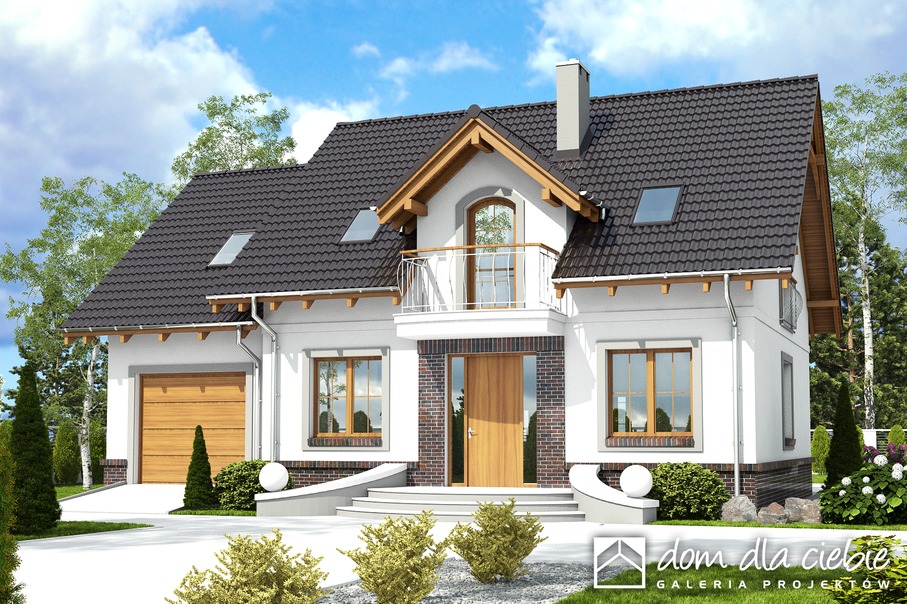 budowa domu Dom Dla Ciebie 5 z garażem 1-st. [A2] (odbicie lustrzane) - New-House