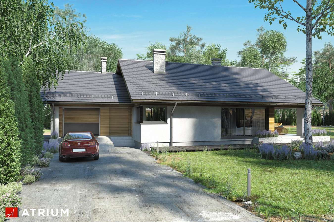 budowa domu Kos III odbicie lustrzane - New-House