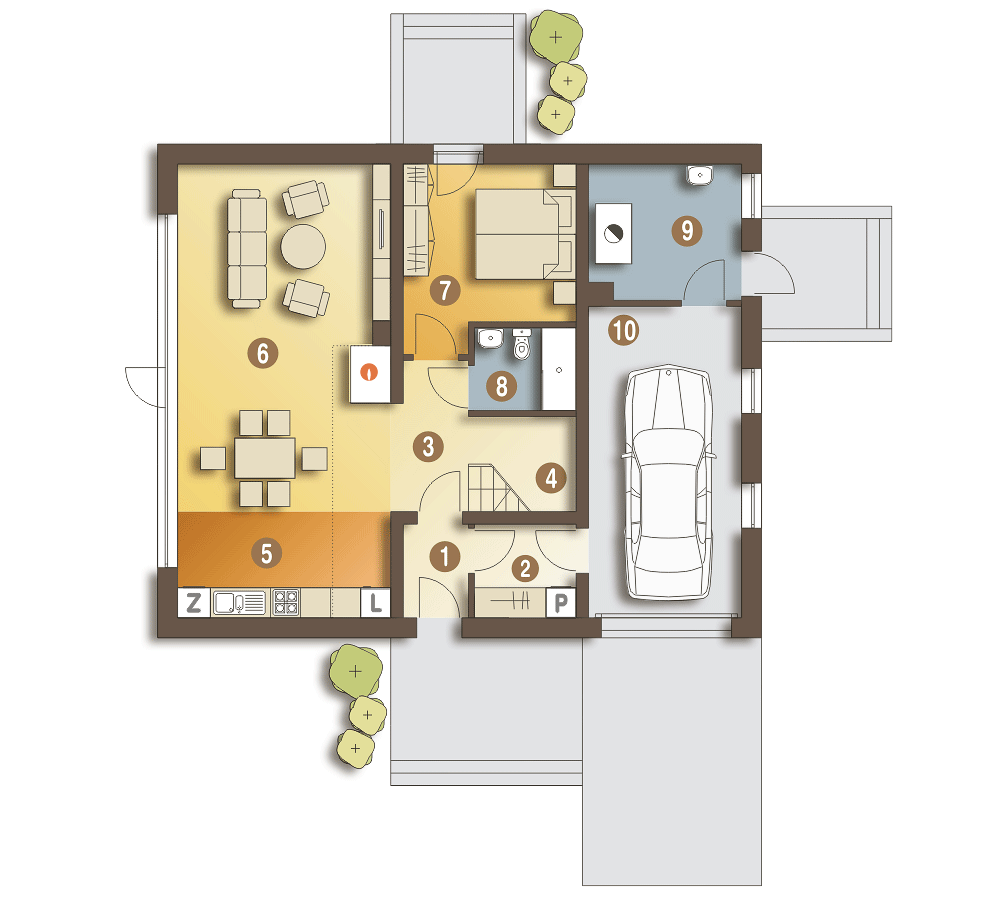 Bernikla III z garażem 1-st. [A] - miniatura 9