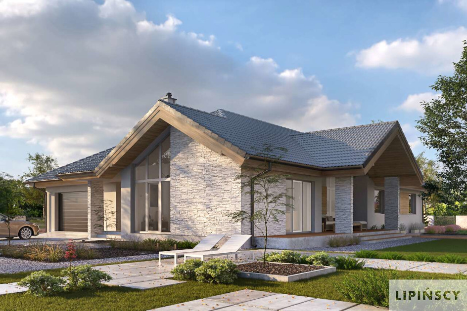 Budowa domu Ajaccio II DCB73a (odbicie lustrzane) z New-House