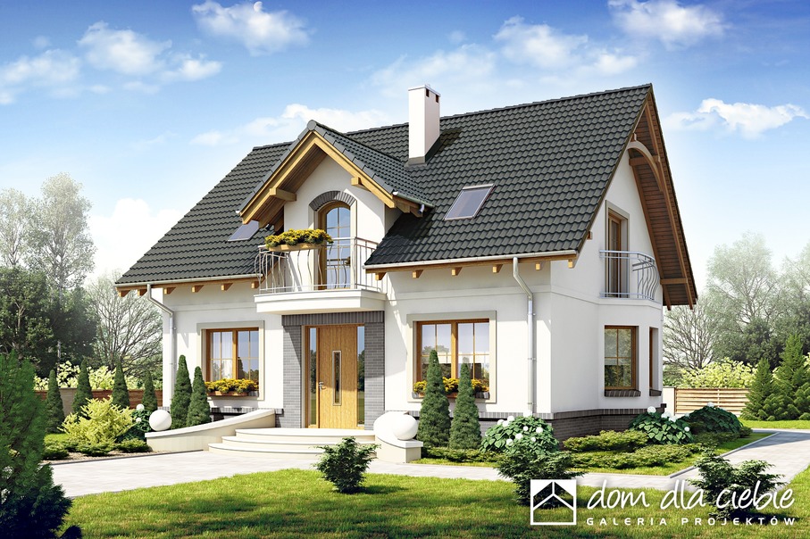 budowa domu Dom Dla Ciebie 1 bez garażu [B] (odbicie lustrzane) - New-House