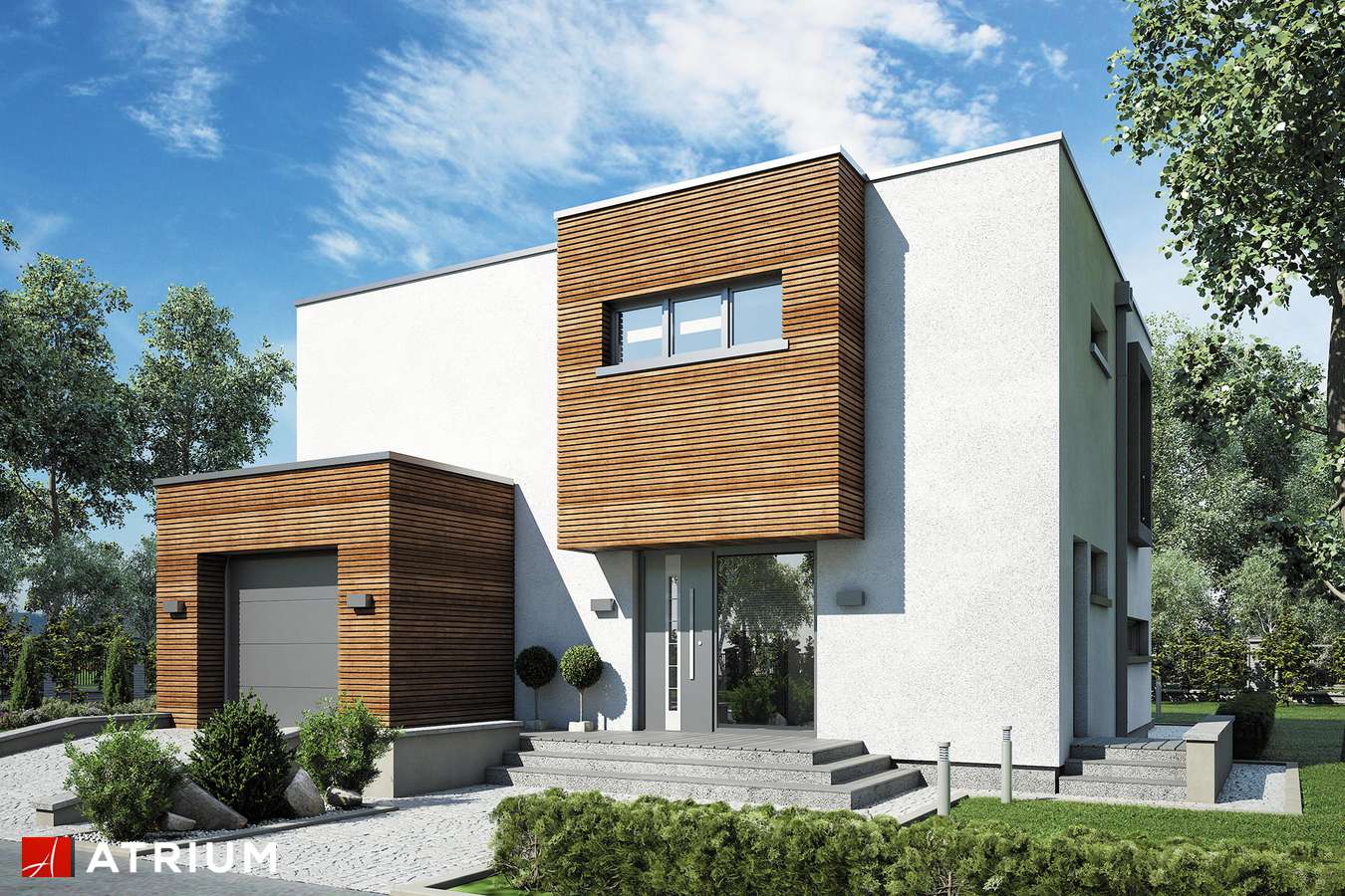 budowa domu Qubus III odbicie lustrzane - New-House