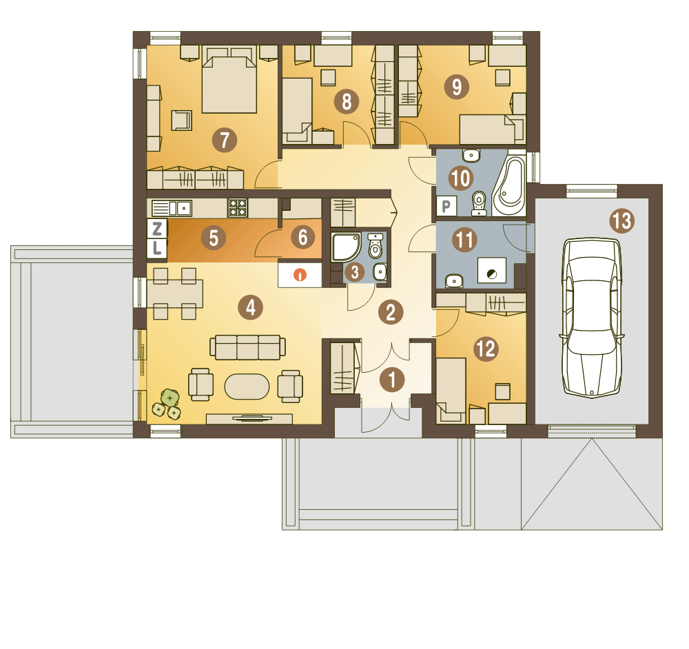 Kalandra II z garażem 1-st. [A] - miniatura 8