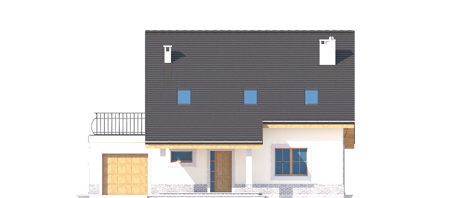 Strzyżyk z garażem 1-st. [A] (odbicie lustrzane) - miniatura 2