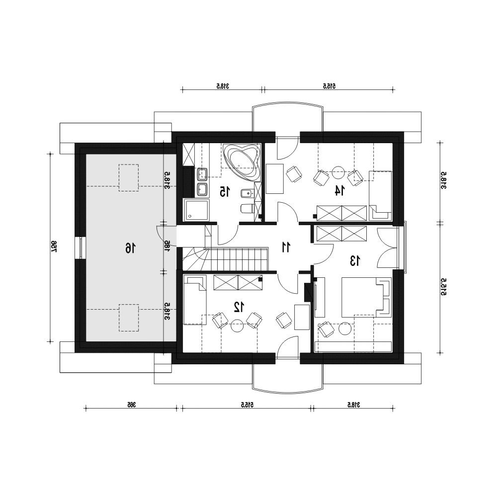 Dom Dla Ciebie 5 z garażem 1-st. [A2] (odbicie lustrzane) - miniatura 9