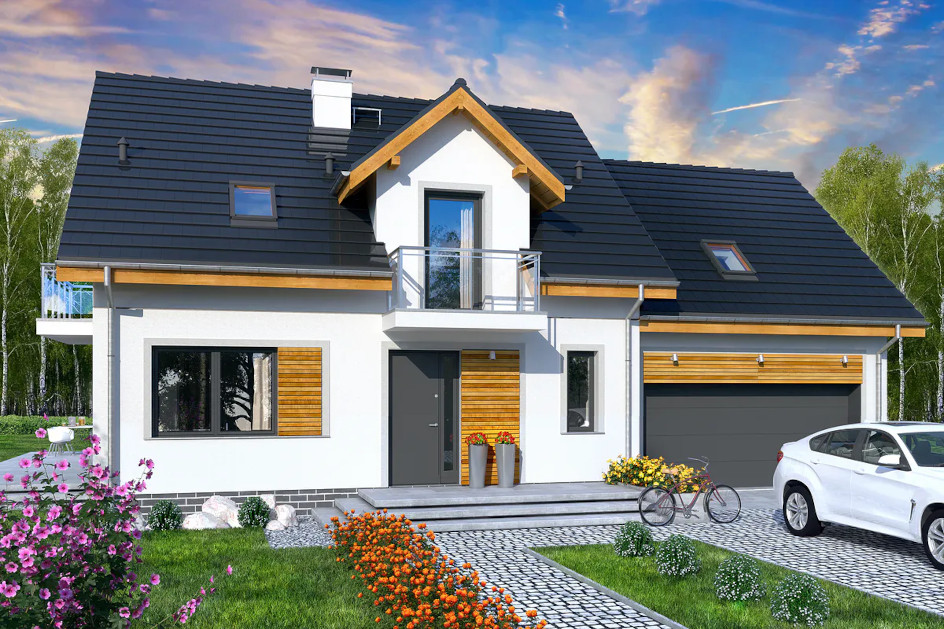 Budowa domu JASKÓŁKA 6 Z GARAŻEM 2-ST. z New-House