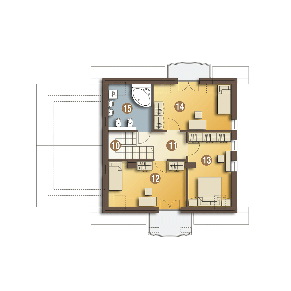 Szafir z garażem 1-st. [A] (odbicie lustrzane) - miniatura 11