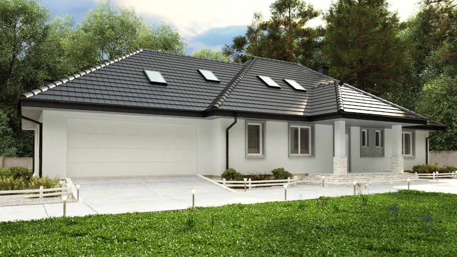 Budowa domu uA121 (odbicie lustrzane) z New-House