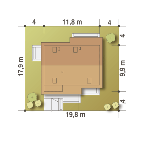 Alka II z garażem 1-st. [A] (odbicie lustrzane) - miniatura 11