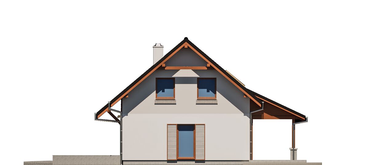 Figa z garażem 1-st. [A] (odbicie lustrzane) - miniatura 3