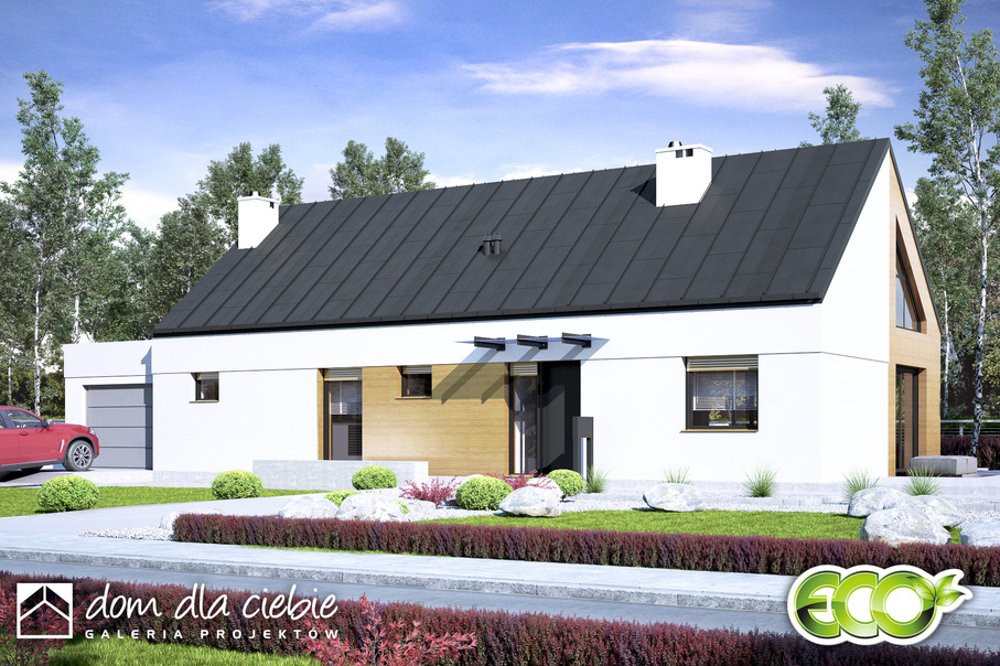 budowa domu Żurawinka II z garażem 1-st. [A] - New-House