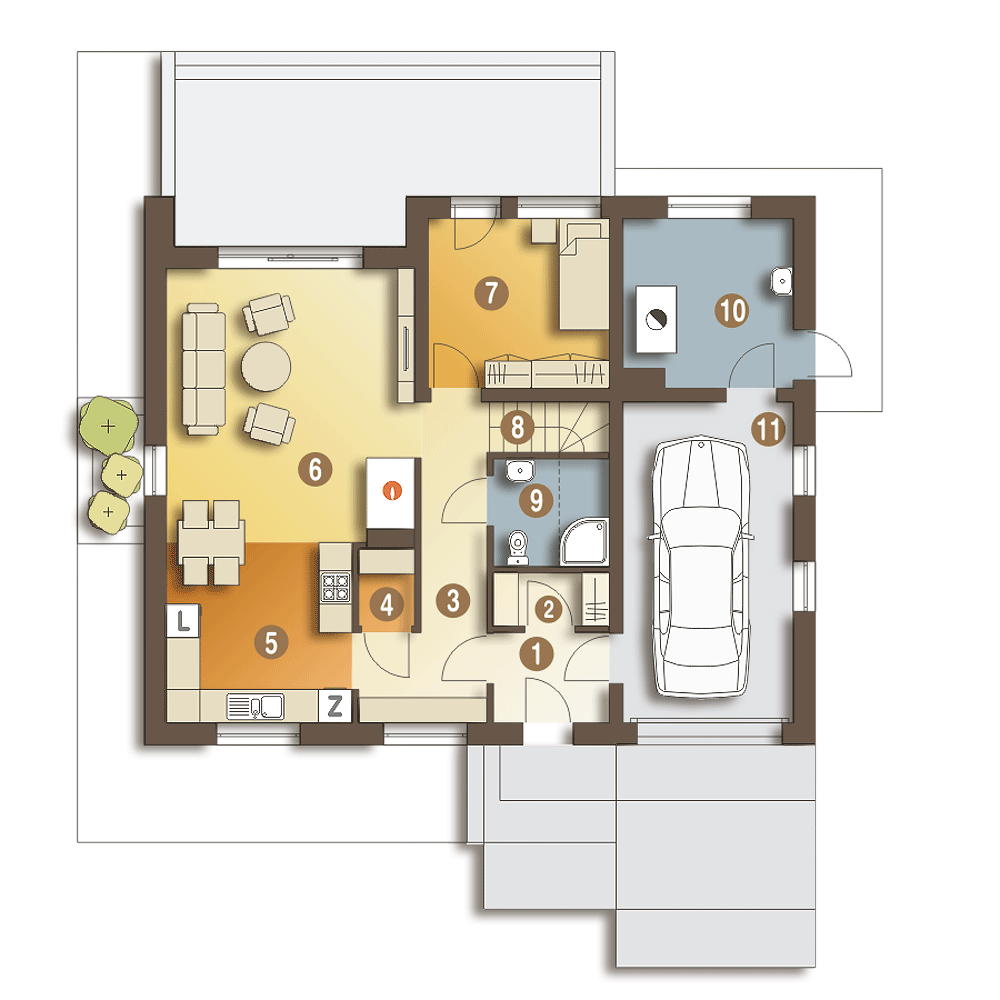 Bernikla II z garażem 1-st. [A] - miniatura 9