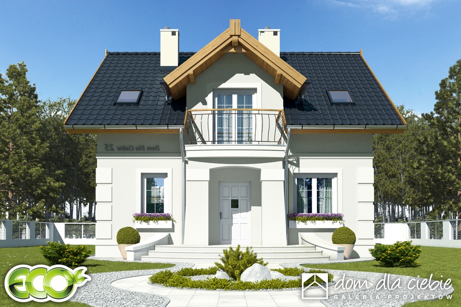 budowa domu Szafir bez garażu [B] (odbicie lustrzane) - New-House