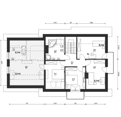 Daria z garażem 2-st. [A1] (odbicie lustrzane) - miniatura 9