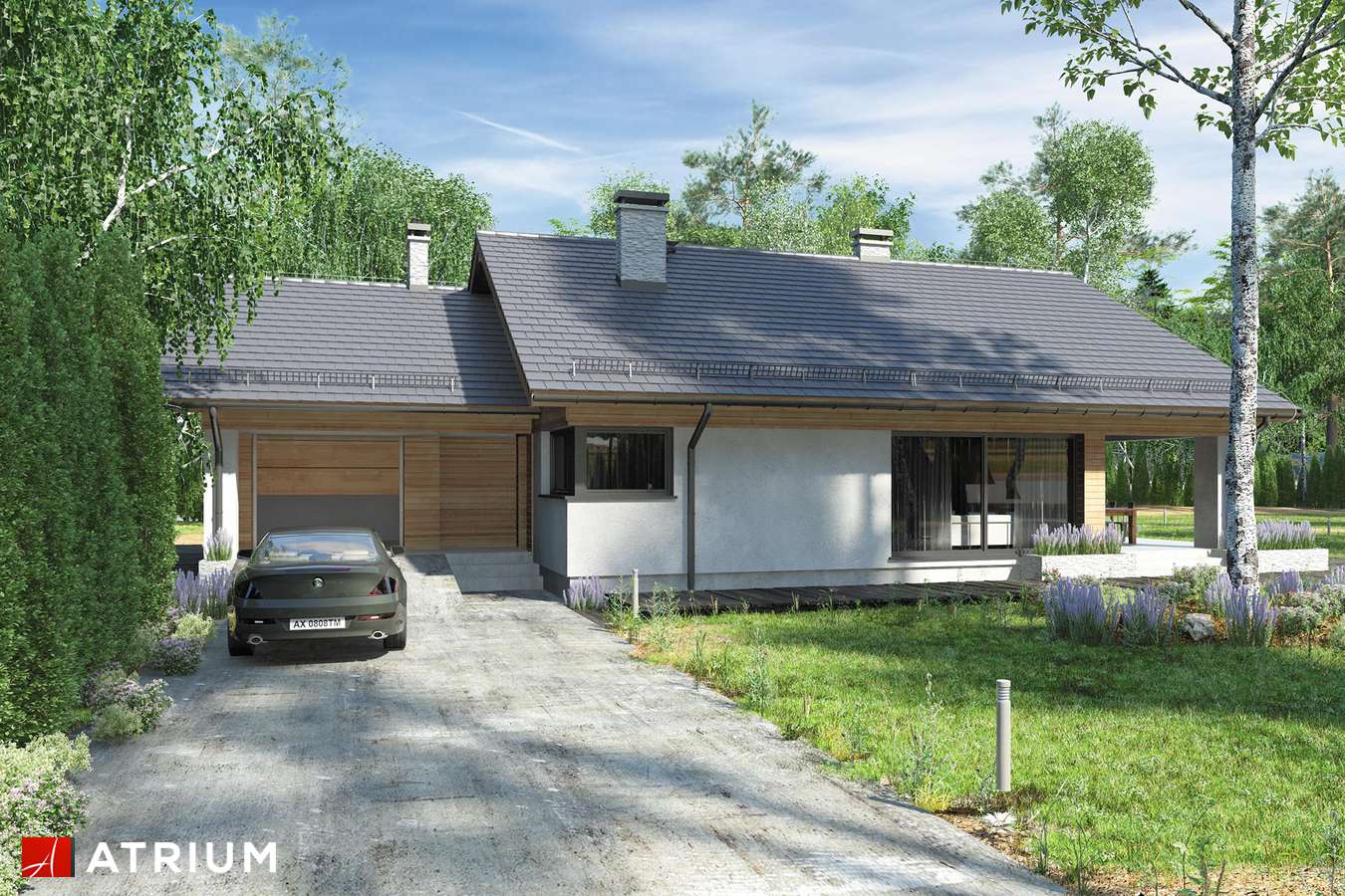 budowa domu Kos VII odbicie lustrzane - New-House