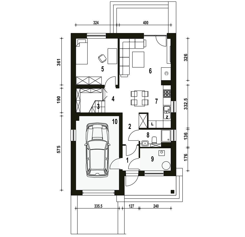 Mazurek z garażem 1-st. [A] - miniatura 8