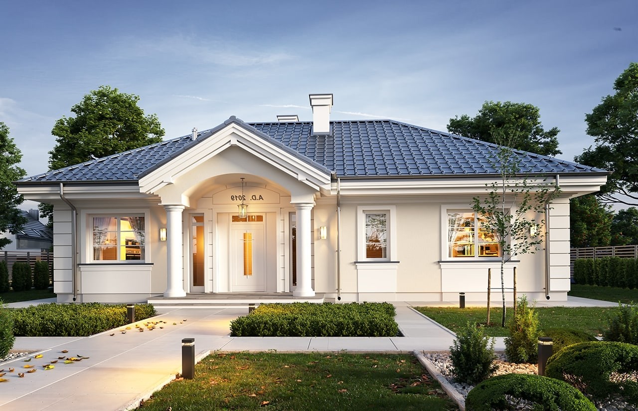 budowa domu - Willa rodzinna 2 (odbicie lustrzane) - New-House