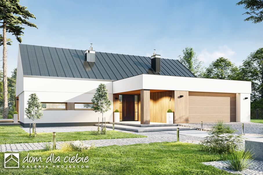 budowa domu Magnetyt z garażem 2-st. [A] - New-House