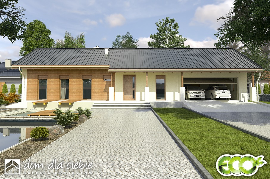 budowa domu Trznadel II z garażem 2-st. [A1] - New-House