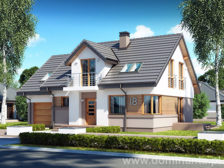 budowa domu KORALGOL II N (Odbicie lustrzane) - New-House