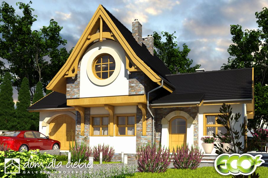 budowa domu Artur III z garażem 1-st. [A] - New-House