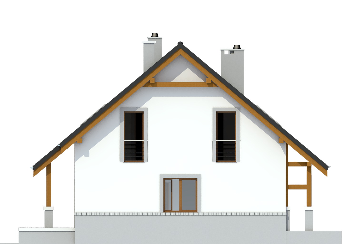 Gajówka bez garażu [B] (odbicie lustrzane) - miniatura 3