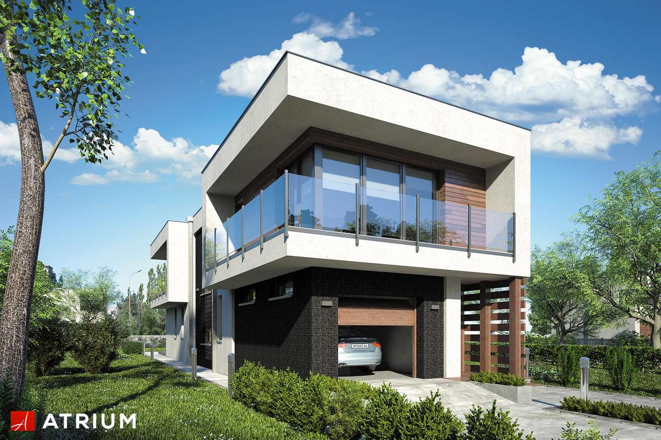 budowa domu Modern House odbicie lustrzane - New- House