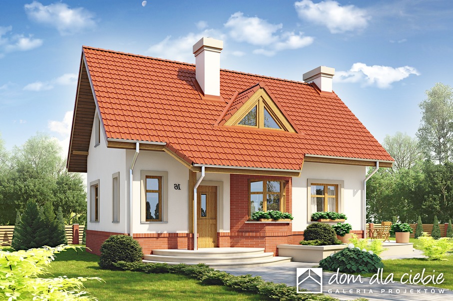 budowa domu Agatka styl bez garażu [B] (odbicie lustrzane) - New-House