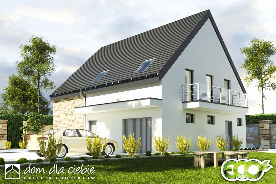 budowa domu Bernikla III z garażem 1-st. [A] - New-House