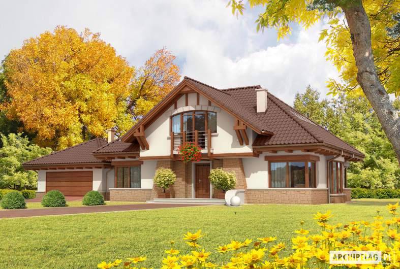 budowa domu Edek G2 Mocca (odbicie lustrzane) - New-House