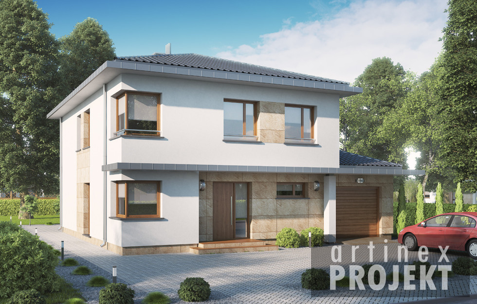 budowa domu- D118A (odbicie lustrzane)- New-House