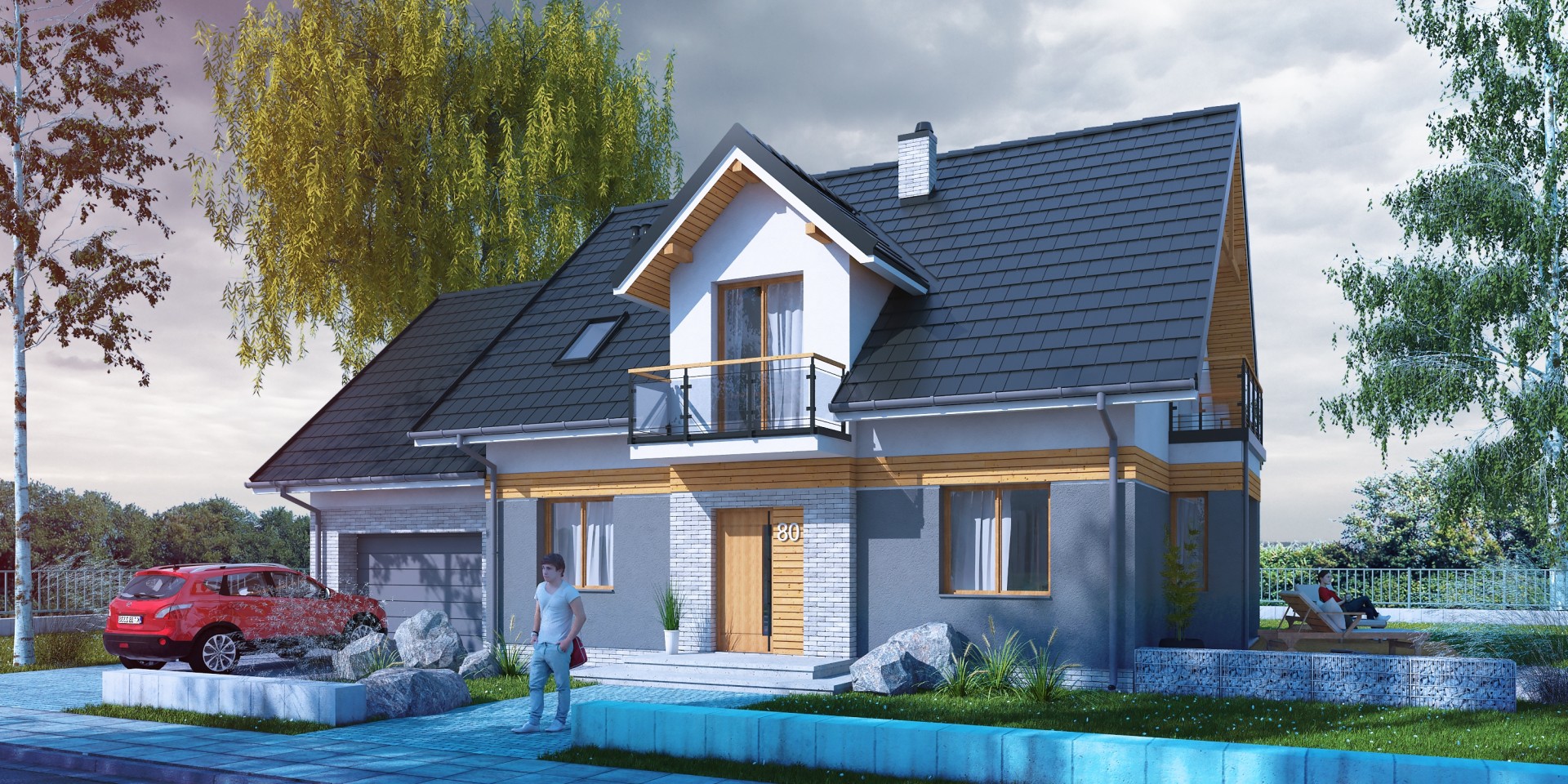 budowa domu Accretus II G1 (Odbicie lustrzane) - New-House